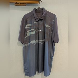 Oakley Men's Dark Gray Camouflage Polo